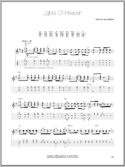 Produktgalerie: Seite 1 von 1 Lights Of Heaven, Joe Satriani, Gitarre