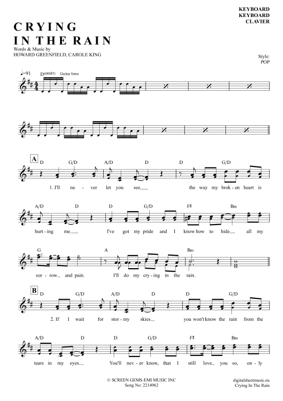 Produktbild zu: Crying In The RainA-Ha