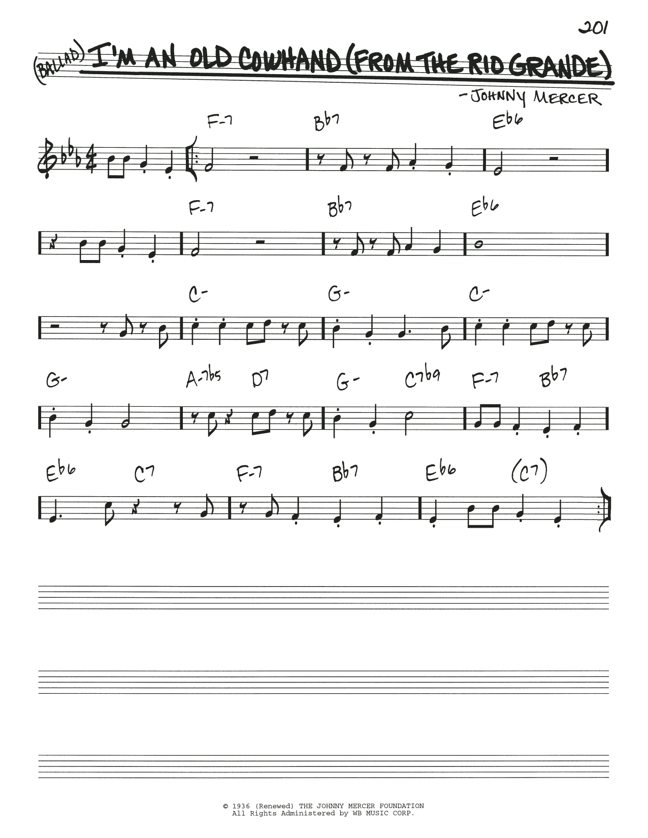 Produktbild zu: I'm An Old Cowhand (From The Rio Grande)