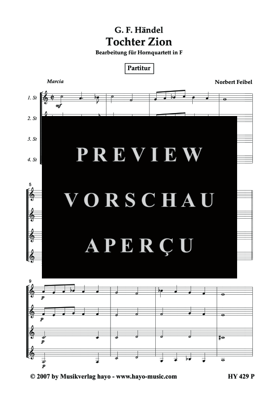 gallery: Tochter Zion, , (Horn Quartett)