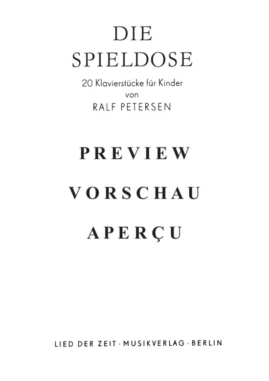 Product gallery: Page 4 of 21 Die Spieldose , , (Piano solo easy)