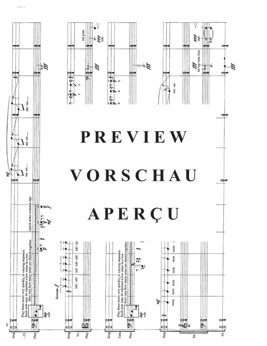 Produktgalerie: Seite 13 von 21 Quartet for the End of Music , , (Gemischtes Ensemble für Bass Klarinette, Violoncello, Tuba + Percussion)