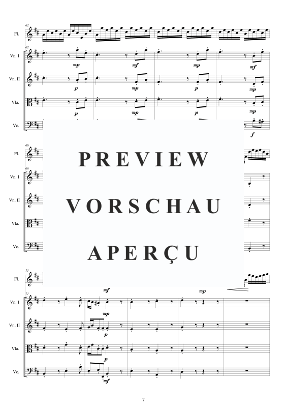 Produktgalerie: Seite 8 von 11 Concerto No.3 to 5 in D-Dur Op.5, , Querflöte Solo und Streicher Ensemble