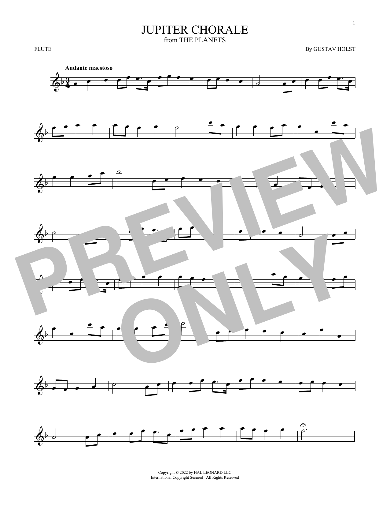 Product gallery: Page 1 of 1 Jupiter (from The Planets, Op. 32), Gustav Holst