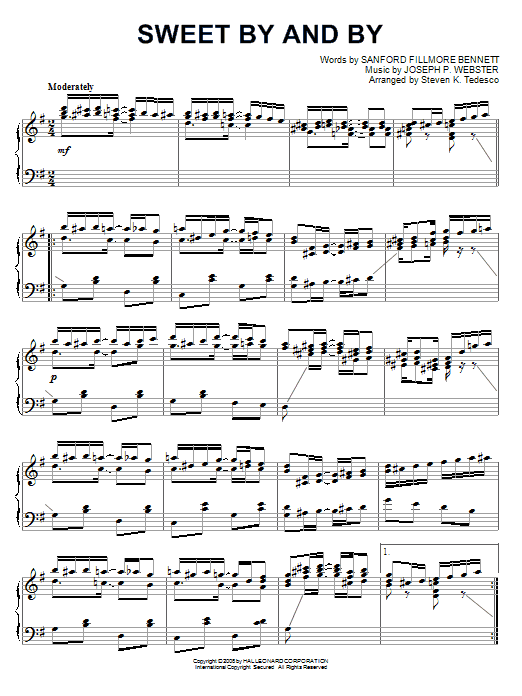 Product gallery: Page 1 of 1 Sweet By And By [Ragtime version], Steven Tedesco