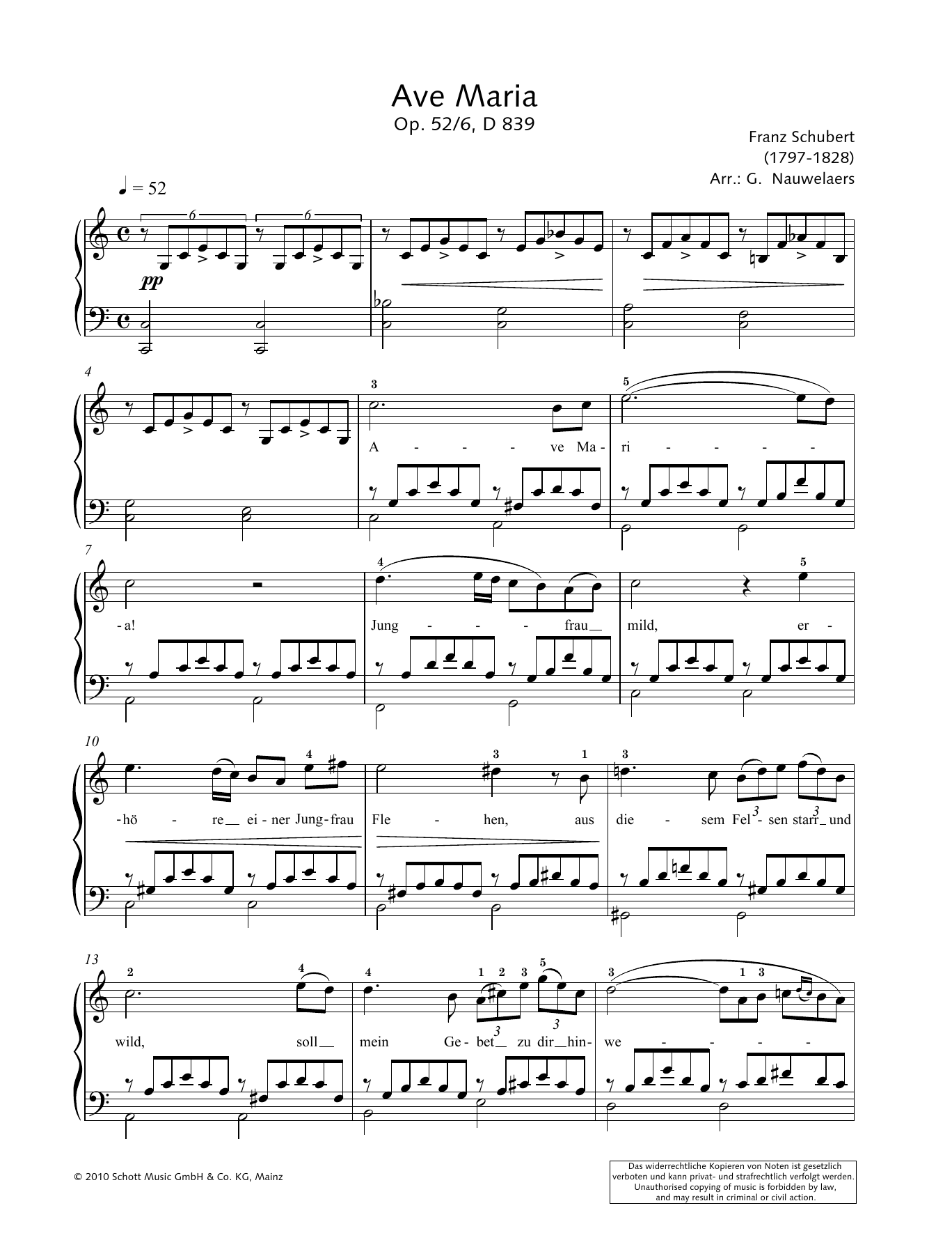 Product gallery: Page 1 of 1 Ave Maria, Franz Schubert