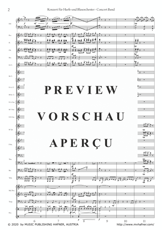 Product gallery: Page 7 of 11 Konzert für Harfe und Blasorchester, , (large wind orchestra and harp solo)