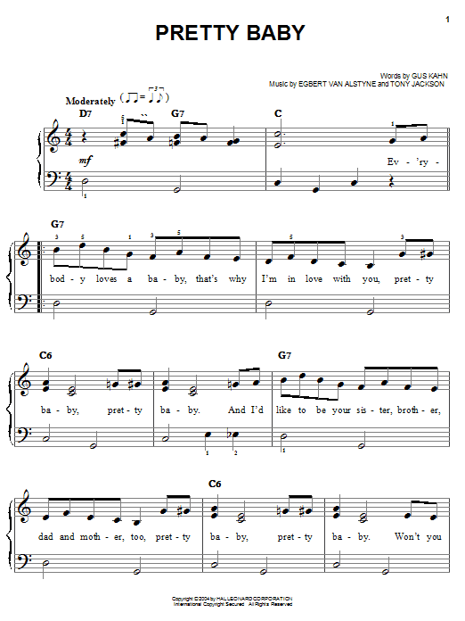 Product picture to:  Pretty Baby - Al Jolson