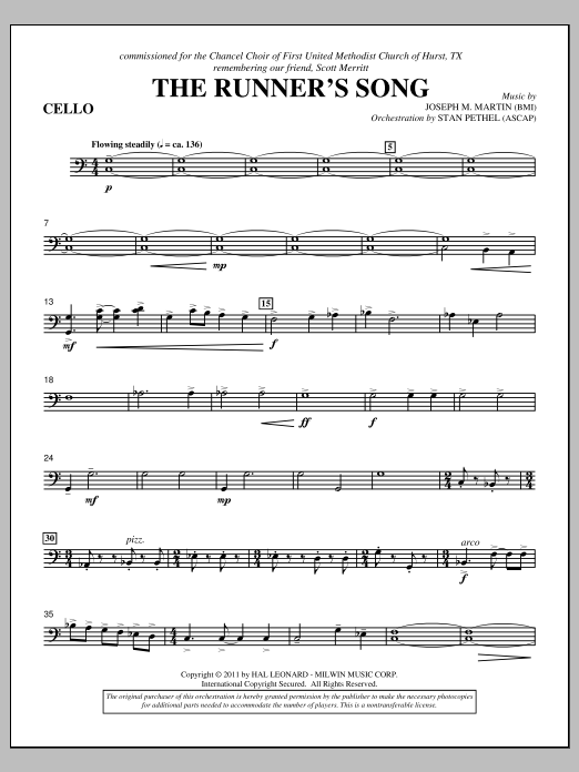 Produktbild zu: The Runner's Song - Cello