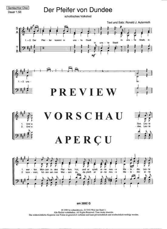 Product gallery: Page 2 of 3 Der Pfeifer von Dundee , , (Mixed choir)