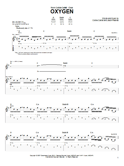 Product gallery: Page 1 of 1 Oxygen, Colbie Caillat