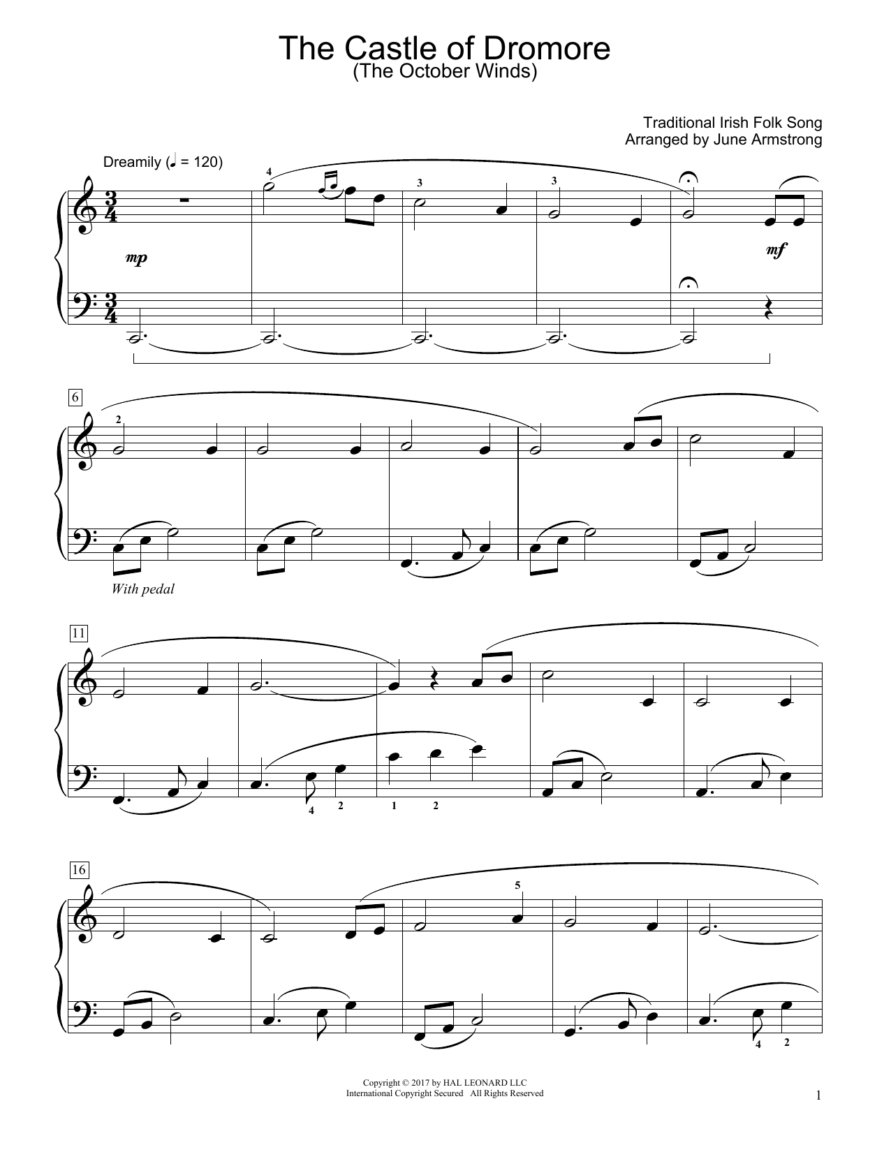 Product picture to: The Castle Of Dromore (The October Winds) (arr. June Armstrong)