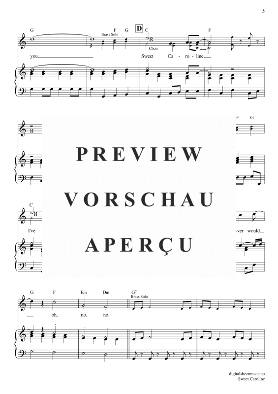 Product gallery: Page 6 of 11 Sweet Caroline , Diamond, Neil, Piano and Voice