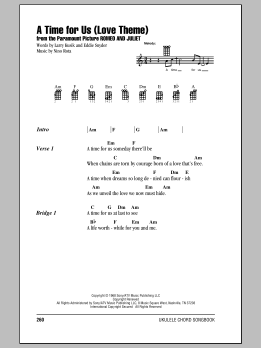 Product gallery: Page 1 of 1 A Time For Us (Love Theme), Henry Mancini