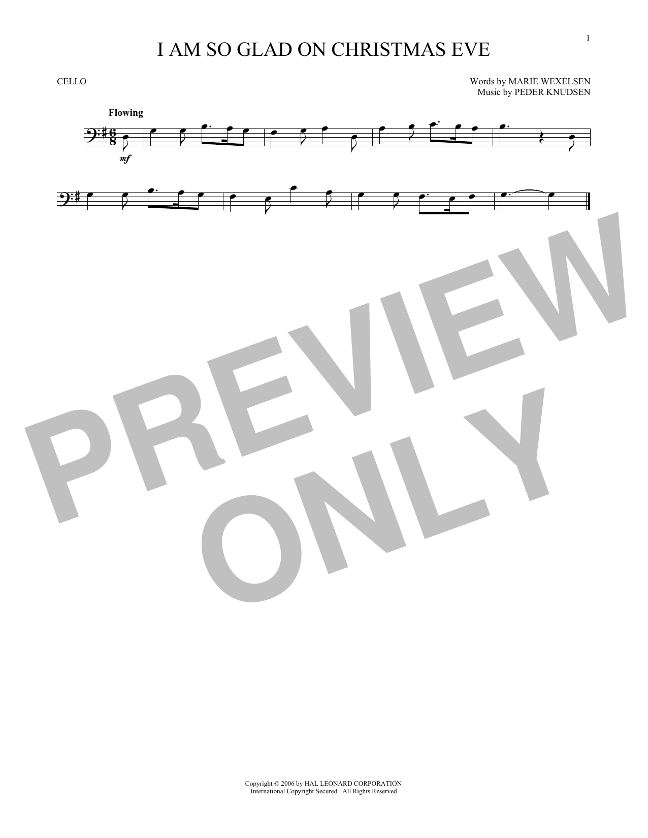 Produktgalerie: Seite 1 von 1 I Am So Glad On Christmas Eve, Peder Knudsen, Violoncello