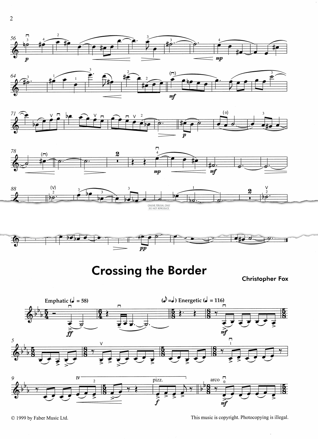 Produktgalerie: Seite 1 von 1 Crossing The Border, Christopher Fox, Klavier, Violine