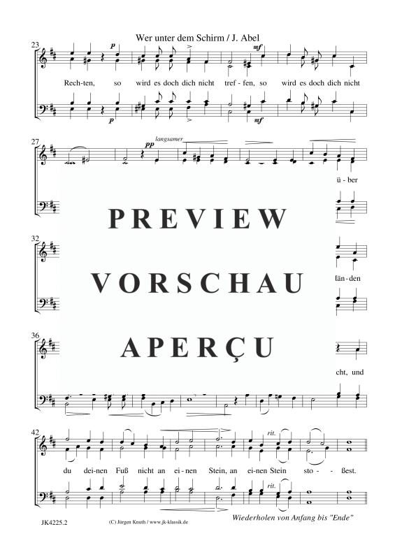 gallery: Wer unter dem Schirm des Höchsten sitzet, , Gemischter Chor