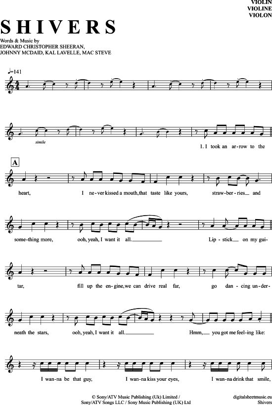 gallery: Shivers , Sheeran, Ed, (violin)