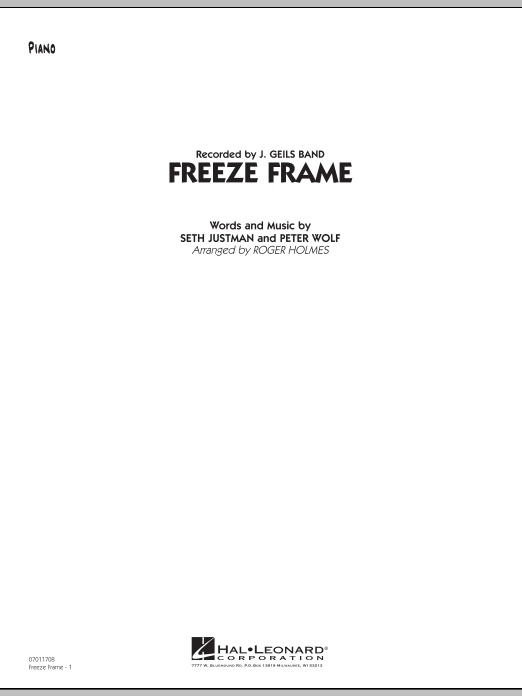 Produktgalerie: Seite 1 von 1 Freeze Frame - Piano, J. Geils Band
