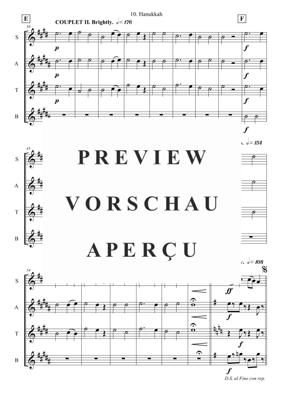 gallery: Hanukkah, , Saxophon Quartett SAT(A)B