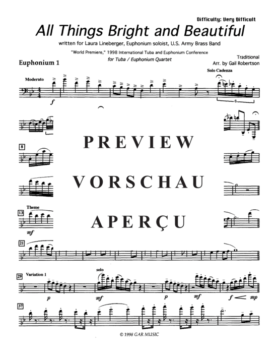 gallery: All Things Bright and Beautiful , , (Tuba Quartett EETT)