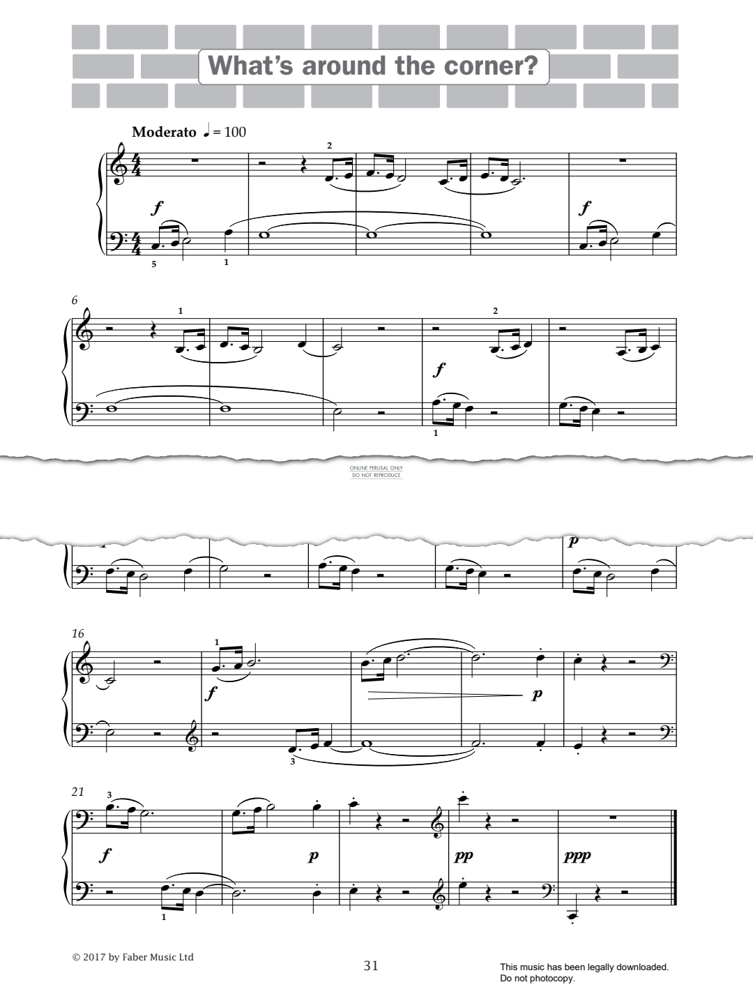 Produktgalerie: Seite 1 von 1 What's around the corner? (from 'Improve Your Sight-Reading! A Piece a Week Piano Grade 3'), Paul Harris, Klavier