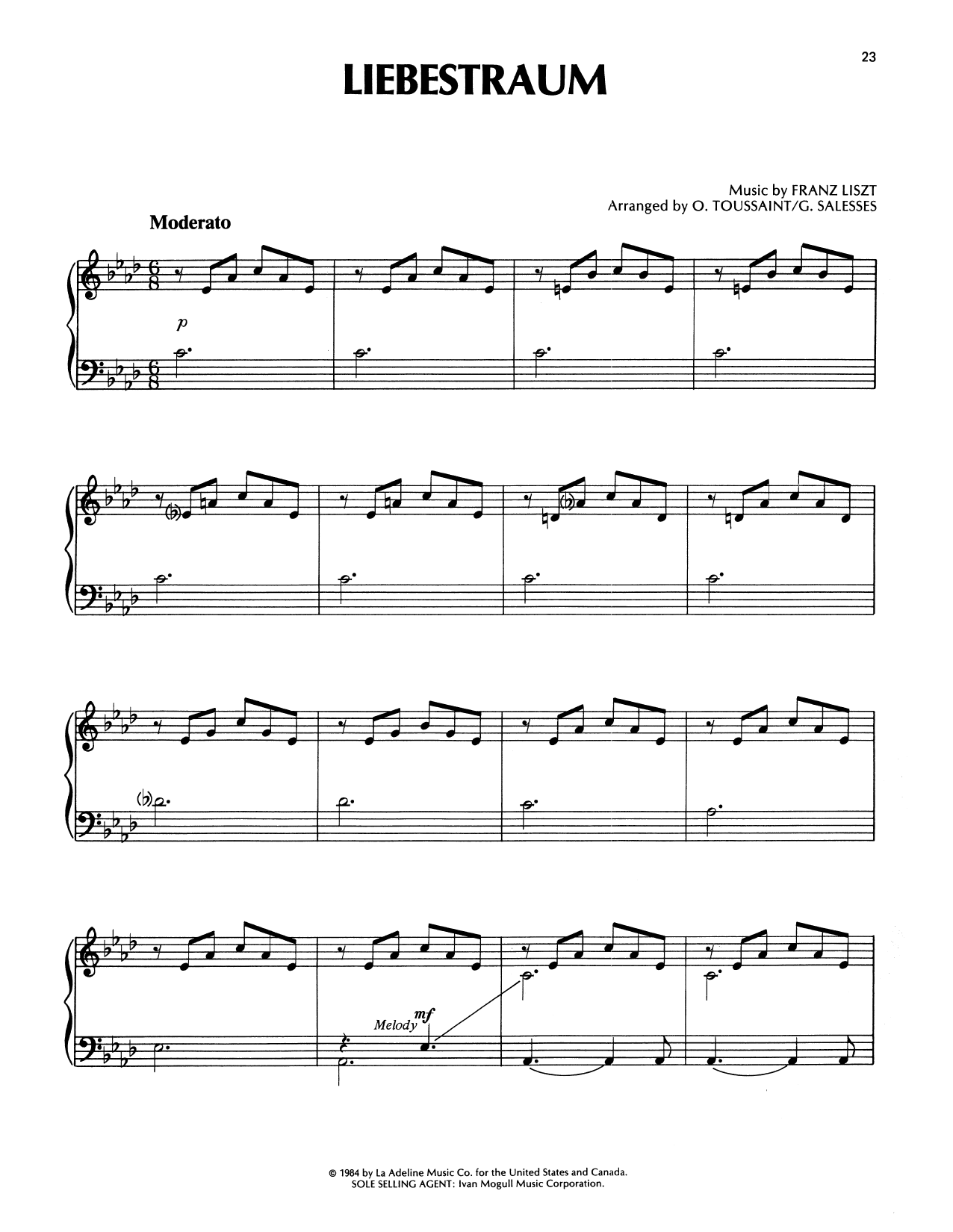 Produktgalerie: Seite 1 von 1 Liebestraum No. 3 (Dream Of Love), Richard Clayderman, Klavier