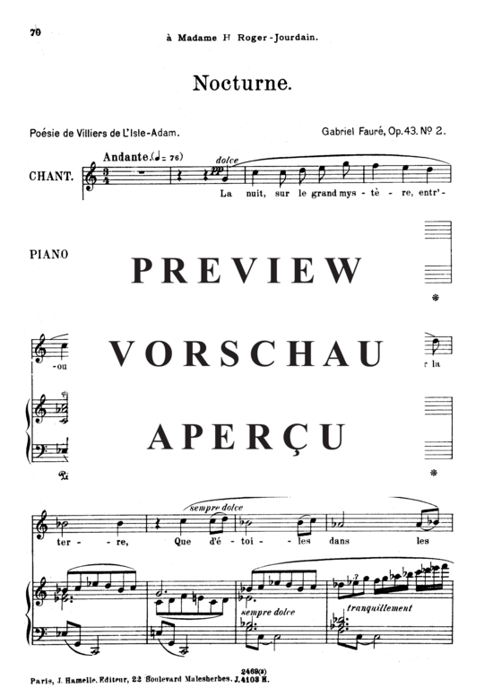 gallery: Nocturne Op.43 No.2, , Gesang hoch und Klavier