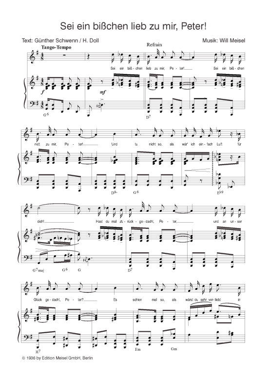 Produktbild zu: Sei ein bißchen lieb zu mir, Peter!