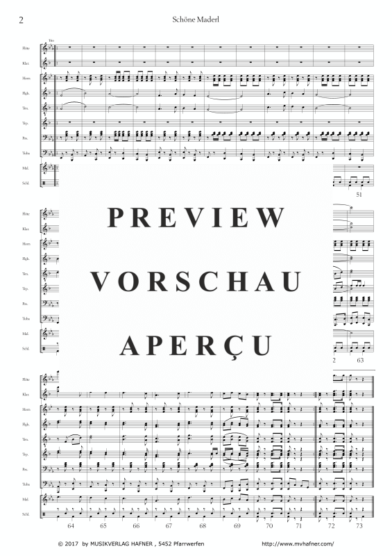 Product gallery: Page 6 of 11 Schöne Maderl - Polka, , (large wind orchestra)