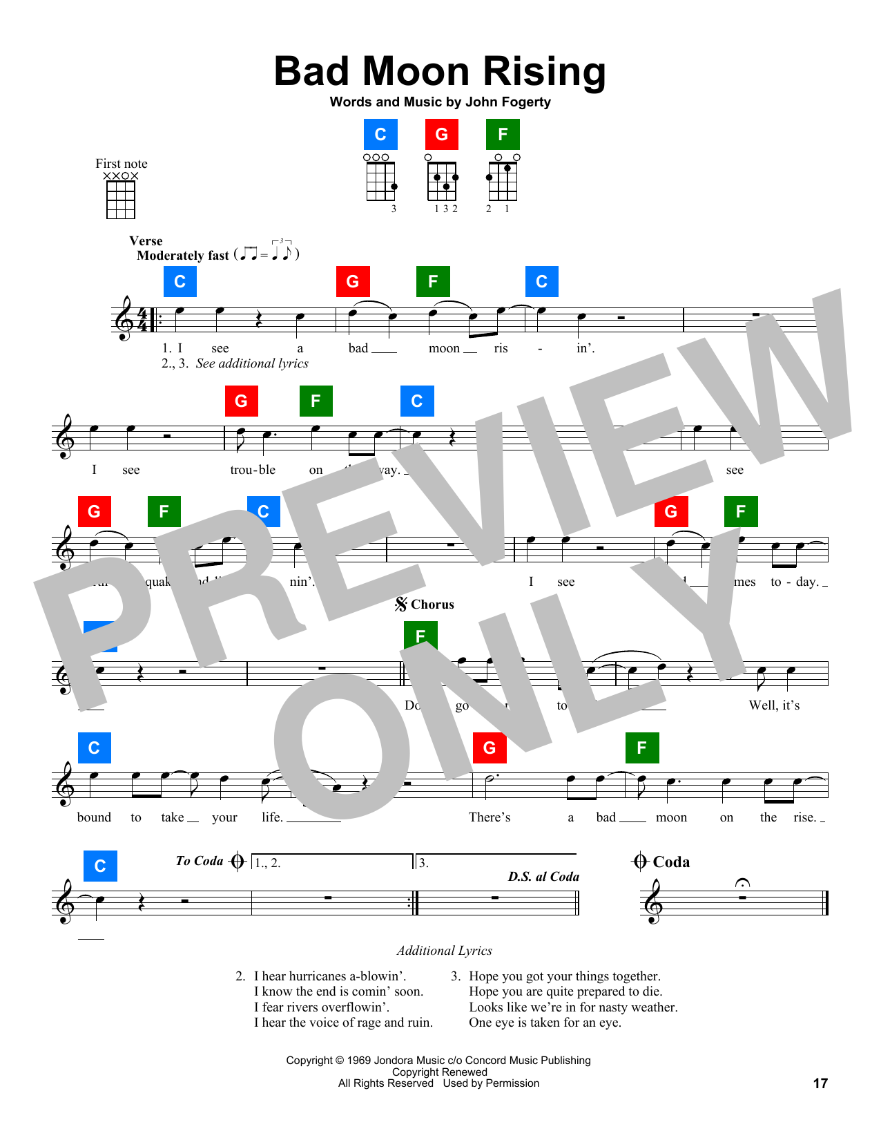 Product gallery: Page 1 of 1 Bad Moon Rising, Creedence Clearwater Revival