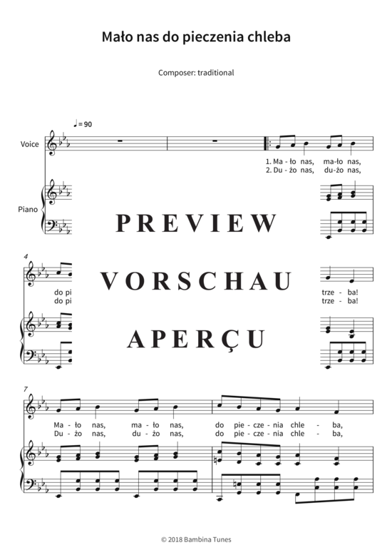 Produktgalerie: Seite 4 von 5 Malo nas do pieczenia chleba, , (Gesang + Klavier)