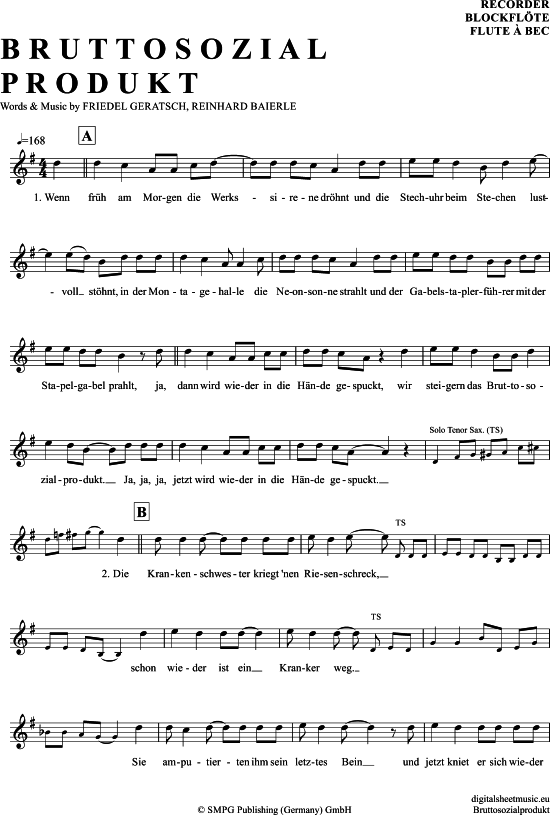 Product gallery: Page 1 of 5 Bruttosozialprodukt , Geier Sturzflug, (recorder)