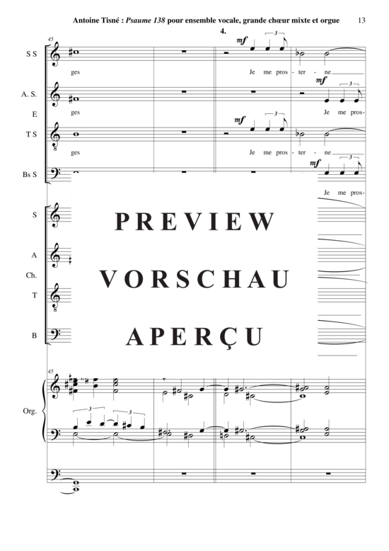 Product gallery: Page 14 of 21 Psaume 138 , , (mixed choir, soli + organ/harpsichord)