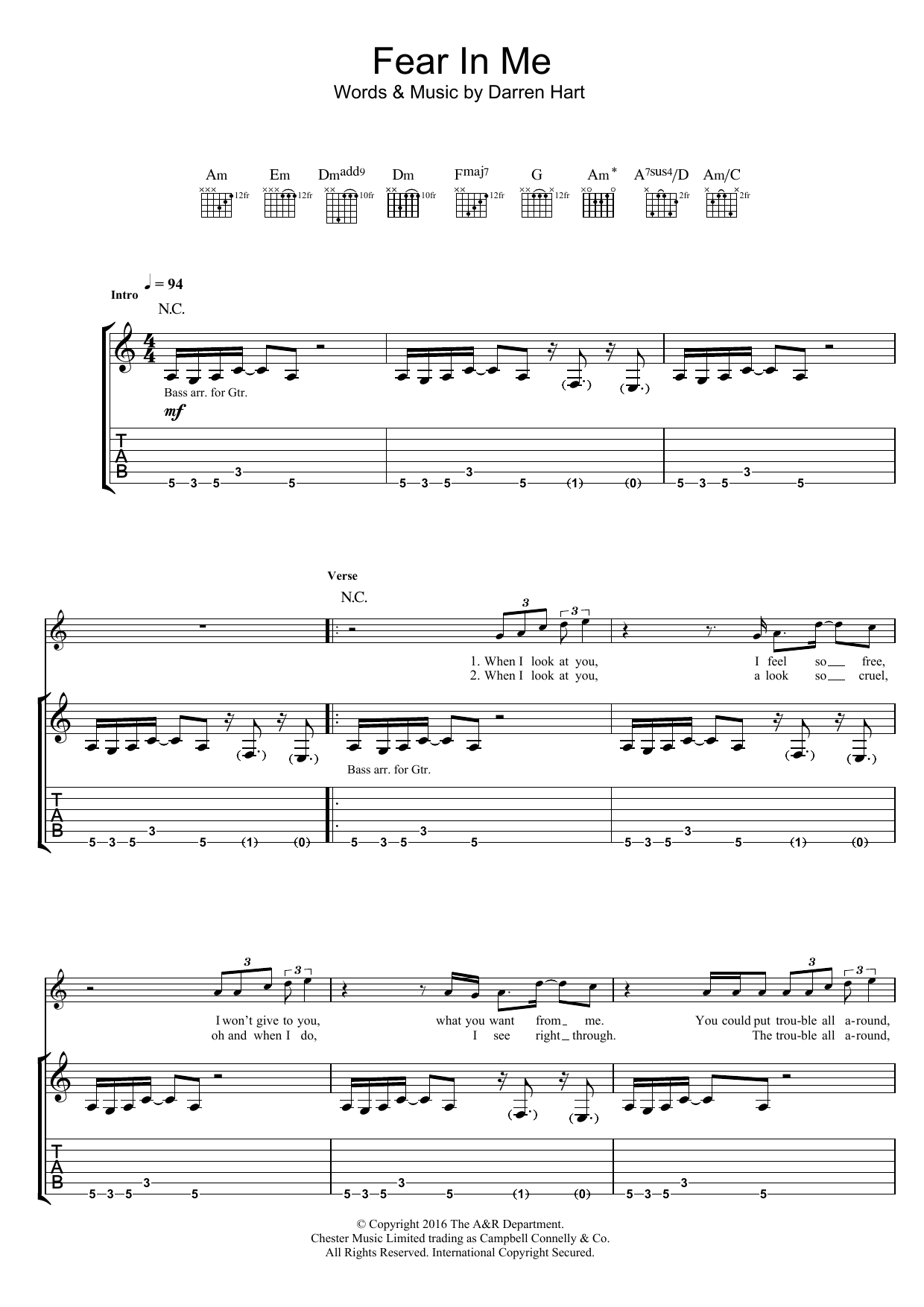 Produktgalerie: Seite 1 von 1 Fear In Me, Harts, Gitarre