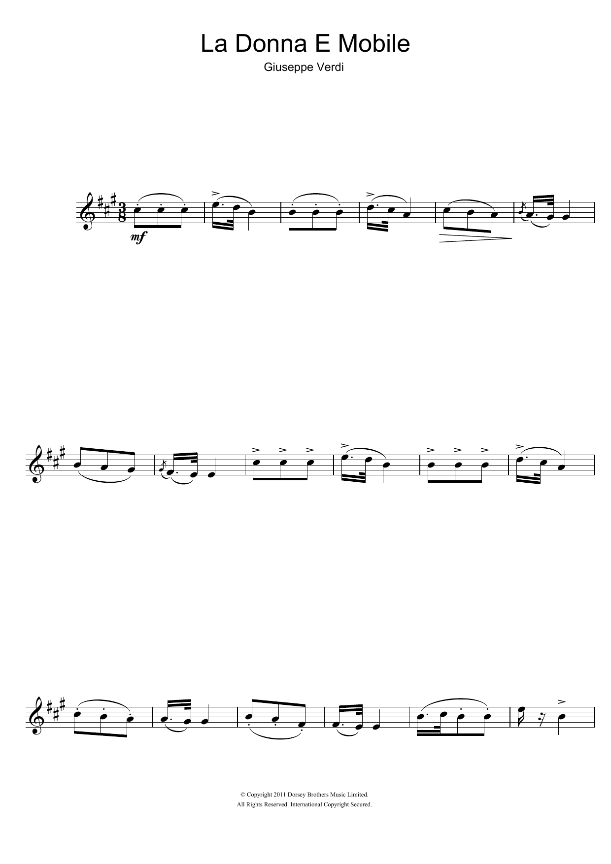 Product gallery: Page 1 of 1 La Donna E Mobile, Giuseppe Verdi