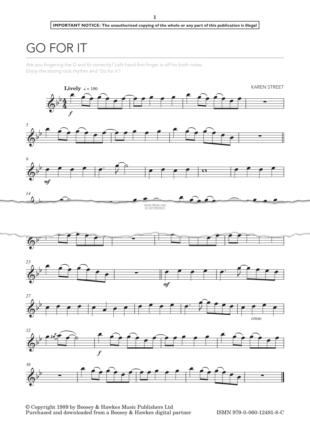 Produktgalerie: Seite 1 von 1 Go For It, Karen Street, Flöte, Klavier