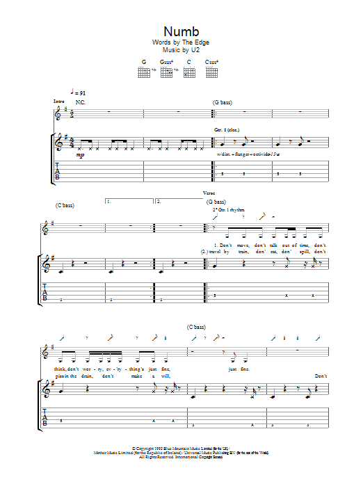 Product gallery: Page 1 of 1 Numb, U2