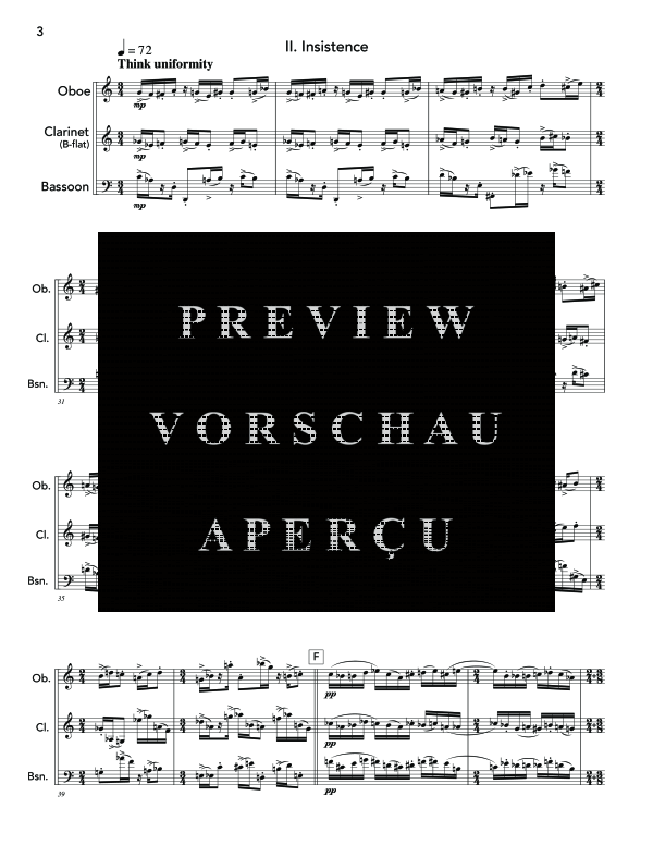 Product gallery: Page 9 of 11 Seven Shards, , (woodwind trio oboe/flute, clarinet and bassoon)