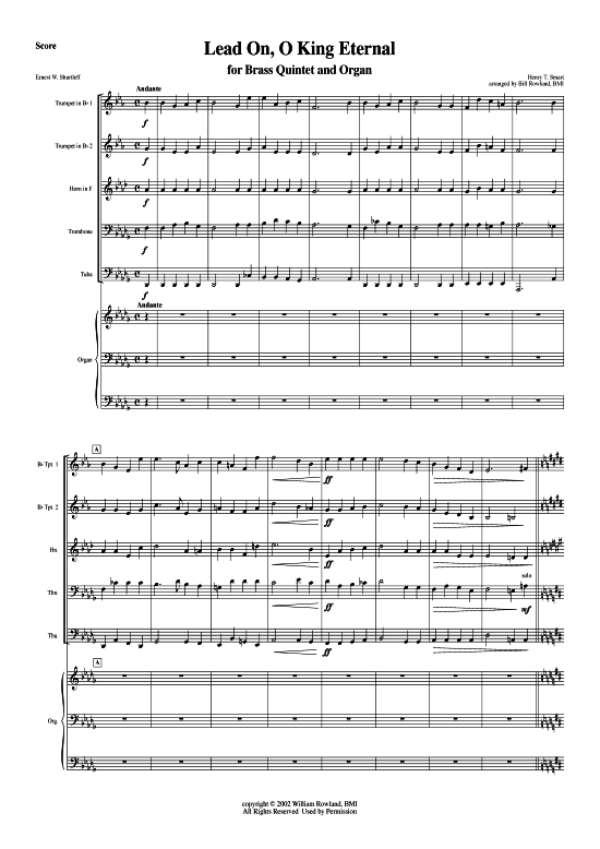 Produktbild zu: Lead On, O King Eternal Henry Thomas Smart (arr. Rowland)