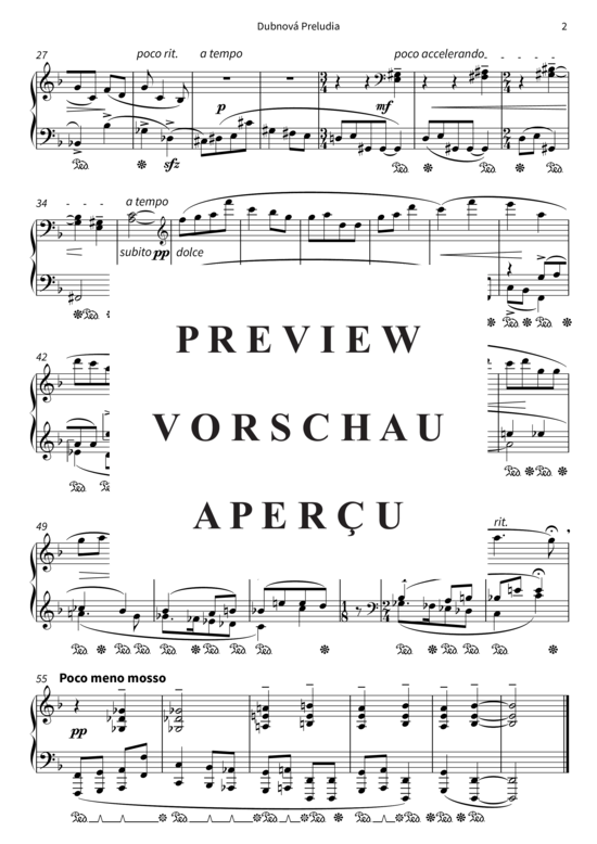 Product gallery: Page 5 of 5 Dubnová Preludia - op. 13, No. 3, Andante semplice , , Piano Solo