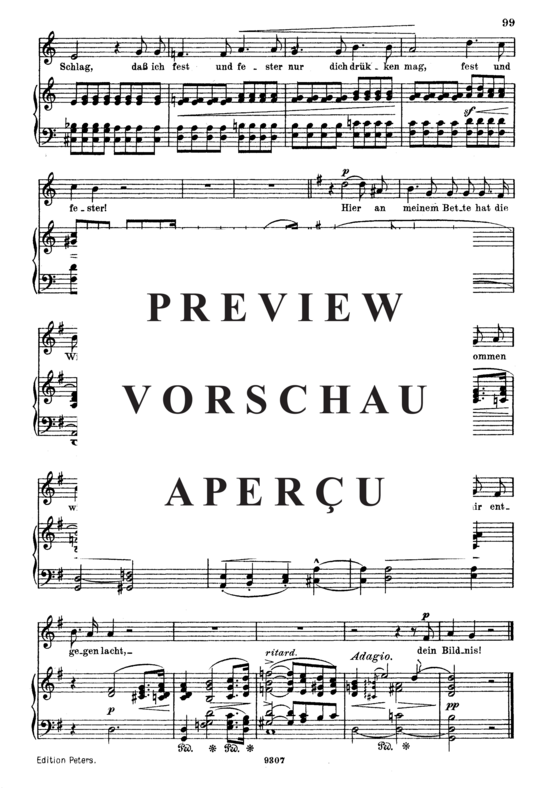 Product gallery: Page 4 of 4 Süsser Freund, du blickest, Op.42 No.6, , High Voice and Piano