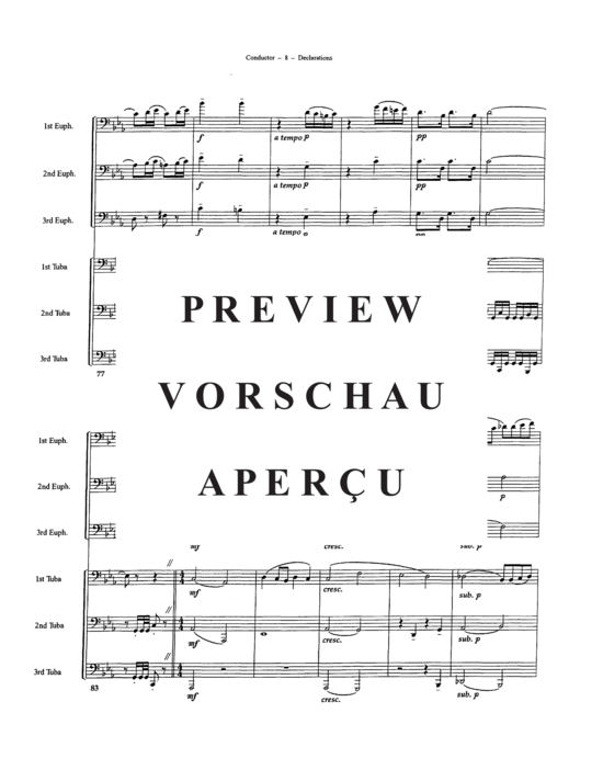 Produktgalerie: Seite 10 von 21 Declarations , , (Tuba Ensemble EEETTT)