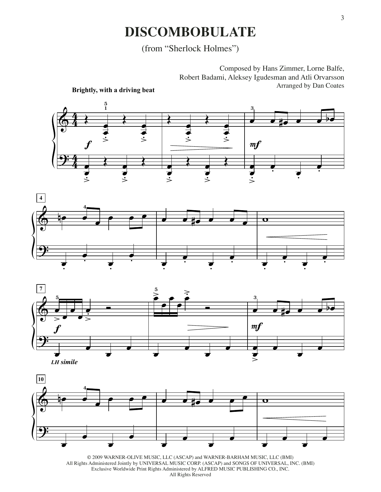 Produktbild zu: Discombobulate (Theme from Sherlock Holmes) (arr. Dan Coates)