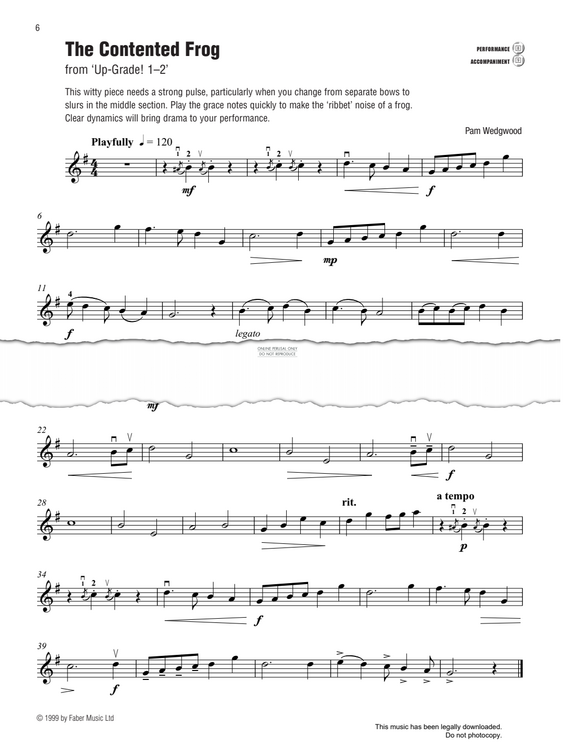Produktgalerie: Seite 1 von 1 The Contented Frog (from 'Up-Grade! 1-2'), Pam Wedgwood, Klavier, Violine