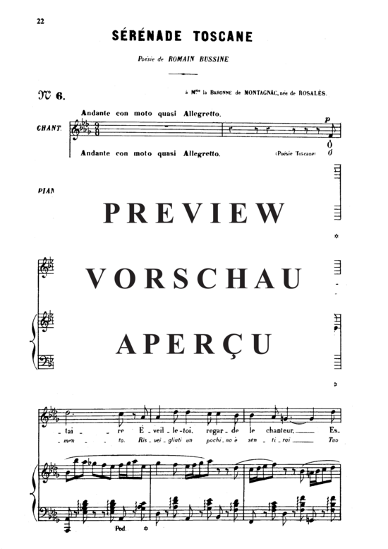 gallery: Sérénade toscane Op. 3 No.2 , , (Gesang mittel + Klavier)