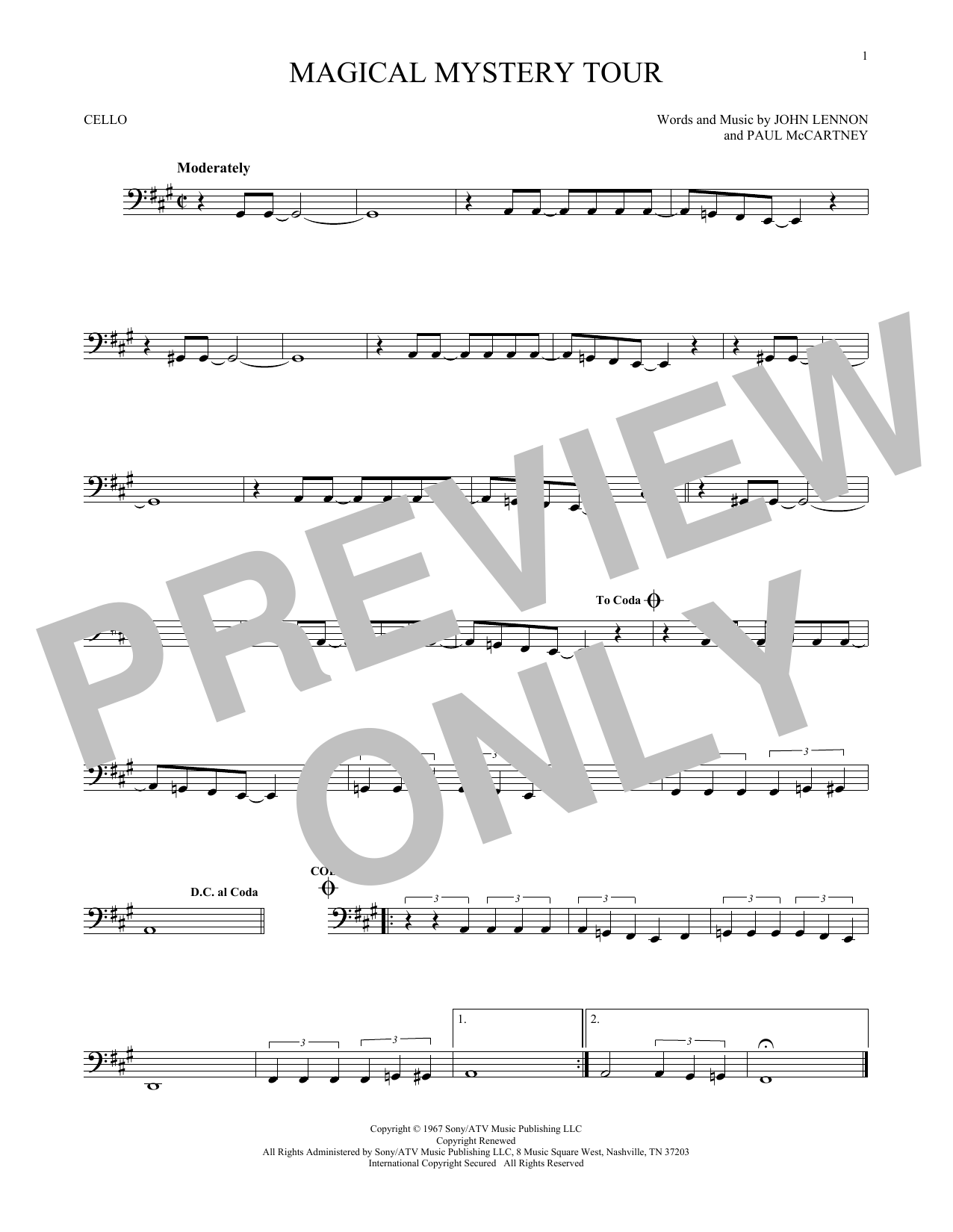 Produktgalerie: Seite 1 von 1 Magical Mystery Tour, The Beatles, Violoncello