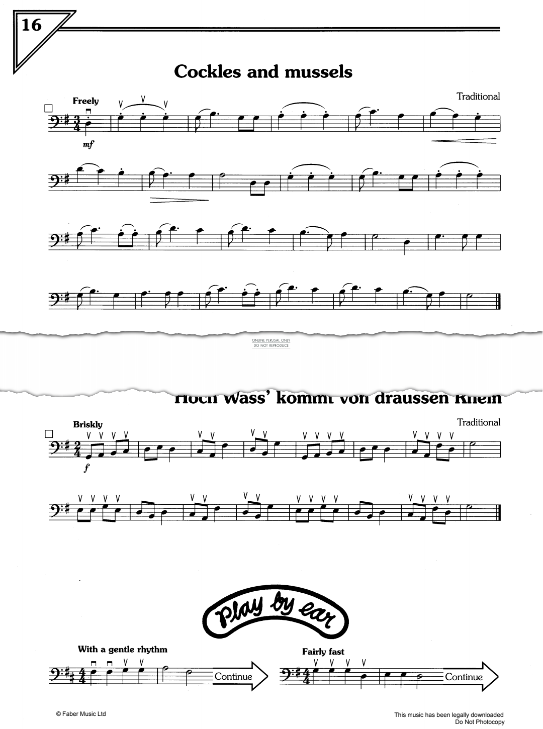 Produktgalerie: Seite 1 von 1 Cockles And Mussels/Hoch Wass Kommt Von Draussen Rhein, Traditional, Violoncello