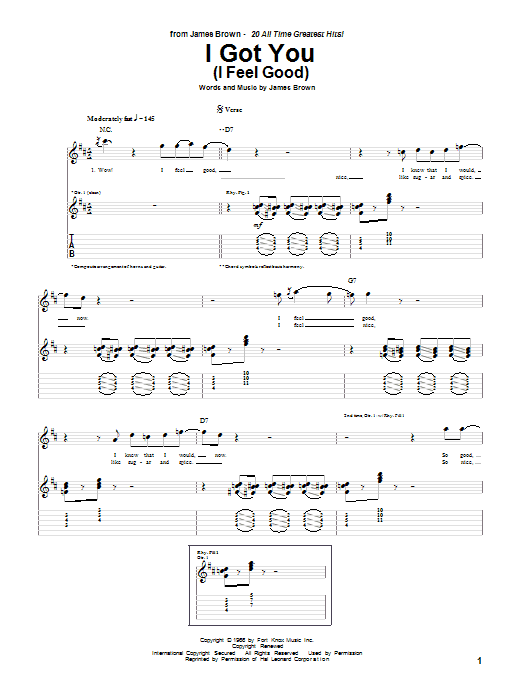 Product gallery: Page 1 of 1 I Got You (I Feel Good), James Brown