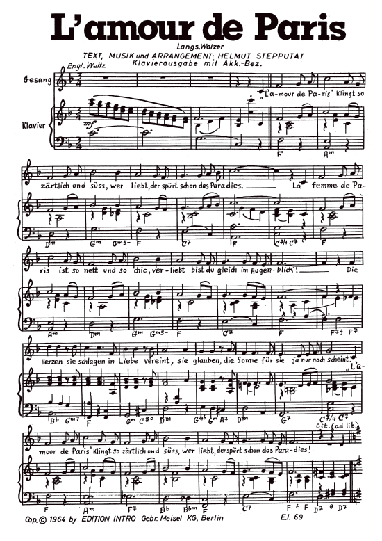 Produktbild zu: L'amour de ParisMireille Mathieu